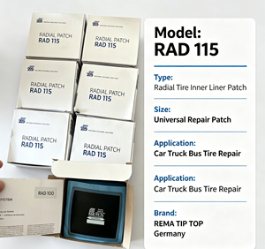 SL REMA TIP TOP Patch radial RAD 115 pour réparation de chambre à air de pneu, en caoutchoucs synthétiques - Product Image 2