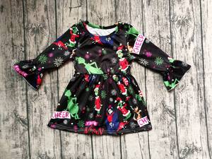 niñas vestido de bebé niño niños Niña de dibujos animados impreso de manga larga vestido de fiesta <span class=keywords><strong>concurso</strong></span> princesa vestido - Product Image 2