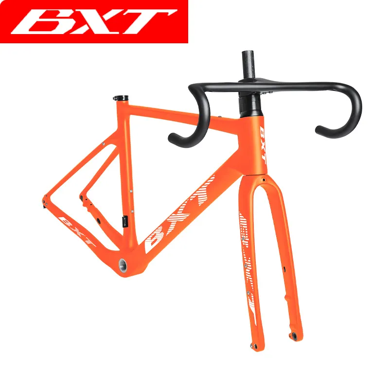 Ghiaia per bici con telaio in carbonio freno a disco con struttura in carbonio ghiaia 700C/27.5er telaio per bicicletta in pieno carbonio con asse MTB/telaio stradale