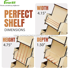 Présentoir de comptoir léger en contreplaqué pour cartes de vœux Présentoir de comptoir pour cartes de vœux - Product Image 5