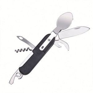 Ensemble de couverts de camping portables avec couteau pliant, fourchette et cuillère - 3 en 1, ustensiles de voyage multifonctions pour l'extérieur, cadeau - Product Image 4