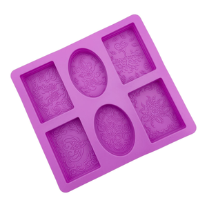 Molde de Silicona para Pastel con 6 Cavidades y Patrón de Encaje, Molde para Jabón de Grado Alimenticio, Venta Directa de Fábrica para Marca Privada, con Logotipo Personalizado - Product Image 6