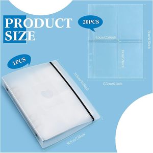 Chất <span class=keywords><strong>l</strong></span>ượng cao rõ ràng tay áo 20 bên trong 6 Vòng chất kết dính A5 Kpop photocard chủ cuốn sách mini Album ảnh cho thẻ kinh doanh - Product Image 2