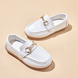 Grosir sepatu pantofel kulit pesta hitam Fashion sepatu anak-anak anak perempuan anak laki-laki - Product Image 5