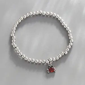 Stainless Steel Beads Ocean Bracelet Series Seahorse Whale Crab Turtle Charms Bracelet Elastic Bracelet