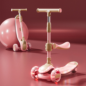 Offre Spéciale 3 Roues Scooter avec Siège Réglable Hauteur Planche À Roulettes Pliable Kick Enfants Pied Scooter <span class=keywords><strong>Électrique</strong></span> Avec pour Filles Enfant - Product Image 2