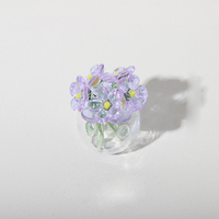 Ensemble de petits vases à fleurs en verre de style Murano faits à la main, vases en cristal miniatures pour la décoration de table à la maison, cadeau de mariage