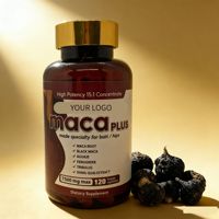 Maca Plus 120 Capsules Noir Haute Puissance Meilleure Énergie extrême Capsules de Racine de Maca Plus Courbe pour l'élargissement des Fesses et des Hanches pour Femmes