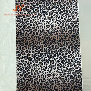 Venta al por mayor terciopelo tela marrón-Azul marino de alta calidad y color marrón ajuste con estampado de leopardo de terciopelo tela para tela de la ropa de tela de terciopelo