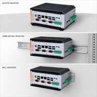 Mini PC Industrial sin Ventilador para IoT, con IA, Computación de Borde, 1360P, 1365U, 2 LAN, 4 COM, 8 GPIO, Montaje en Riel DIN, Amplio Rango de Temperatura, X86