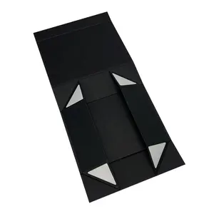 Caja de regalo de embalaje plegable de cartón plegable de color personalizable de fábrica con tapa magnética