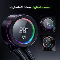 Refroidisseur de liquide CPU Aio de haute qualité Nouveau design RGB Light Water Cooling PC Temperature Display OEM Gaming Computer Case Accessoire