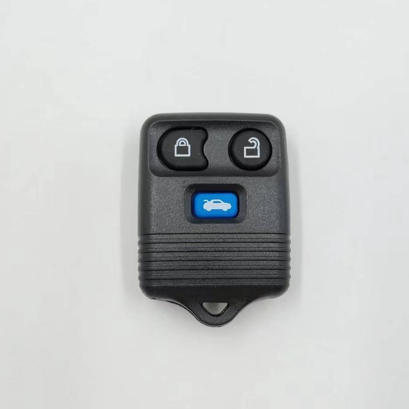 Ford Remote Key Replacement Case Shell - 3-Button FOB Cover with Silicone Button Pads