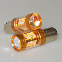 Ampoules LED de recul/de stationnement Canbus bicolores (blanc/jaune) 1157/4014/54SMD pour voiture – Rétrofit/Amélioration – Projecteur de recul