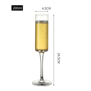 Large <strong>Wholesale</strong> Cocktail Glasses Handmade <strong>champagne</strong> <strong>Flutes</strong> Long Stem Unique Straight Cylinder Martini Creative Wine Glass Goblet - Product Image 2