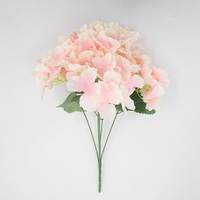 Bunga Hydrangea Sutra Buatan 5 Kepala Berkualitas Baik Warna Pink Berwarna-warni Modis Seperti Asli Untuk Dalam/Luar Ruangan Semua Musim Pernikahan