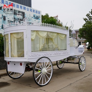Cercueil funéraire blanc, limousine classique, magnifique voiture funéraire électrique moderne, remorque de cercueil de luxe à vendre - Product Image 3