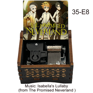 Boîte à musique en bois à remonter The Promised <span class=keywords><strong>Neverland</strong></span>, mélodie de berceuse d'Isabella, cadeau pour amis, famille, festival, décoration de la maison - Product Image 3