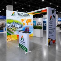 Stand d'exposition personnalisé en tissu imprimé avec cadre en aluminium SEG pour salons professionnels et expositions