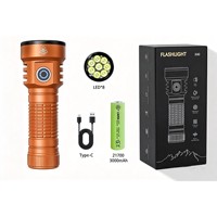 Aluminum 8 LED High-brightness Strong Light Flashlight Outdoor Long-range Fixed-focus Rechargeable Multifunctional Torch Light