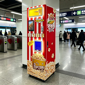 Máquina Expendedora de Palomitas de Maíz Comercial con Wifi de 32 Pulgadas, Marca Teejoin, Vertical, Automática, con Múltiples Sabores - Product Image 1