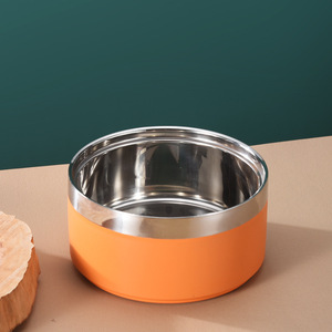Özel köpek kase paslanmaz çelik yem kasesi kaymaz taşınabilir seyahat <span class=keywords><strong>Pet</strong></span> besleyici yuvarlak renkli evcil hayvan kaseleri besleyiciler - Product Image 2
