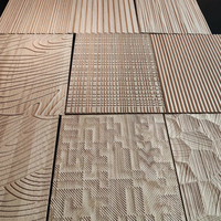 Panneaux muraux modernes en bois de chêne massif, résistants à l'humidité, motif géométrique 3D, décoration 3D, panneaux muraux en bois CNC pour les portes d'appartements
