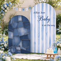 Harga Grosir Kain Latar Belakang Foto Tahun Baru, Cover Backdrop Biru Pink yang Dapat Dipersonalisasi untuk Dekorasi Pesta Ramah Lingkungan