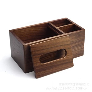 Boîte à mouchoirs en bois de noyer, idéale pour la maison (salon, table à manger, table basse, chambre) et comme support de téléphone de luxe léger - Product Image 5