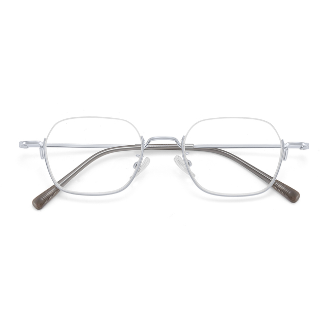 34907Exquisitely Engraved Patterned Legs Cold Elegant Silver Wire Lower Frame Retro Fusion Metal Trendy Eyeglass Frames