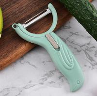 Couteau manuel en forme d'oiseau, lame en acier inoxydable, manche en plastique antidérapant, léger, lame remplaçable, gain de place, pour fruits et légumes