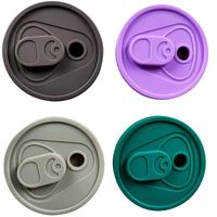 Couvercles en plastique couleur silicone 16oz boîtes de conserve en verre transparent tasses couvercles en silicone vente en gros réutilisable 16oz Sublimation Silicone canette de bière verre