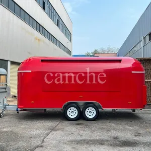 รถเข็นขายอาหารว่างกลางแจ้ง รถพ่วงขายอาหารเคลื่อนที่ พร้อมใบรับรอง DOT/CE - Product Image 4