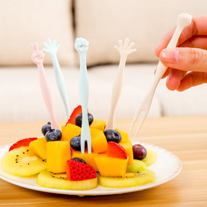 Anya Biểu Tượng Tùy Chỉnh 6-Mảnh Phim Hoạt Hình Trái Cây Ngã Ba Set Với Nhựa Chủ Thân Thiện Với Môi BPA Miễn Phí Cho Trẻ Em Của Du Lịch Sử Dụng - Product Image 2