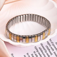 Bracelet élégant en acier inoxydable doré, design avant-gardiste, résistant au ternissement, durable, pour un usage quotidien