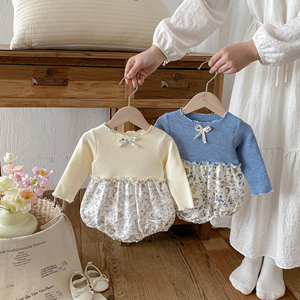 Angou all'ingrosso autunno bambina bambino vestiti 0-3 mesi un pezzo tute tute tute tute body bambino - Product Image 2