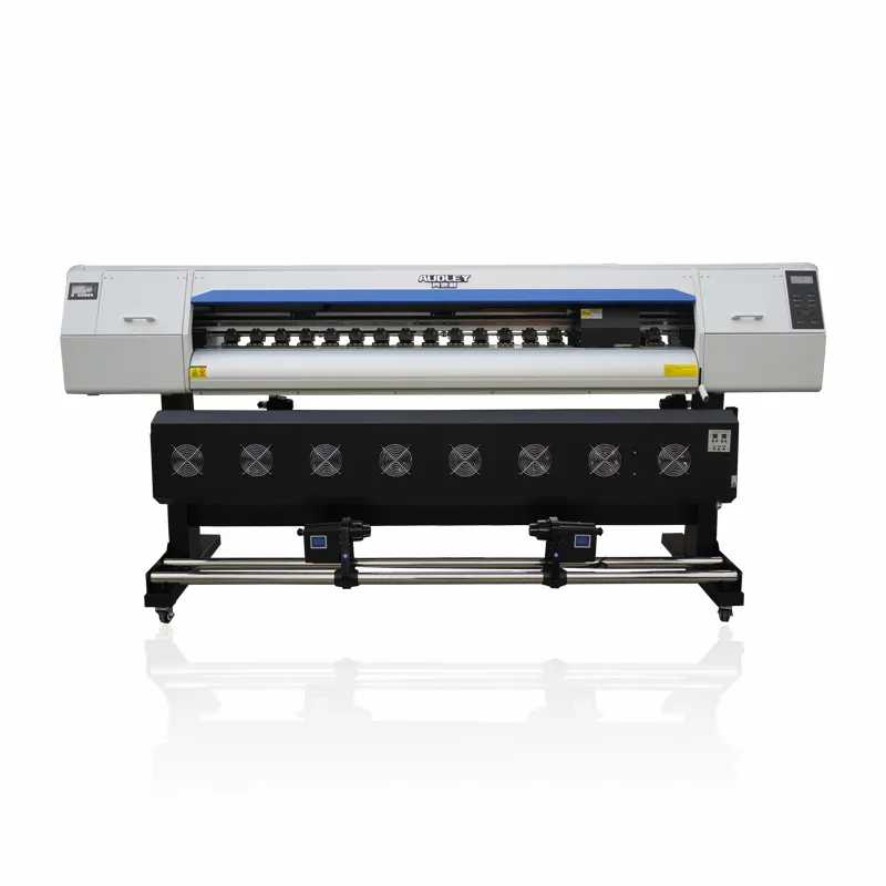 Audley Eco solvente stampante 1.8m formato digitale 2 testine di stampa plotter per vinile flex banner stampa di poster