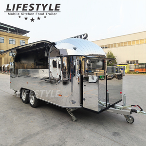 Carritos de Comida theo dõi thực phẩm chiên Kem Cà Phê Trailer thực phẩm Xe Tải Lò nướng pizza đầy đủ trang bị nhà hàng - Product Image 5