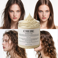 Beurre de Chebe en marque privée, hydratant en profondeur, stimulant la croissance des cheveux, restaure les cheveux abîmés, beurre de ricin naturel, crème capillaire Chebe