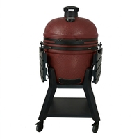 Barbecue Kamado Auplex 23 pouces, moderne, de qualité supérieure, à hauteur réglable, avec grille en fonte, kit complet OEM