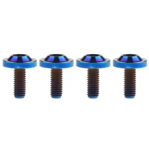 PYTITANS Custom Gr5 M8 titanium bolts set M6 M5 M10 baut Titanium hexagon Torx flange Head screws gr5 M3 for motorcycle bicycle