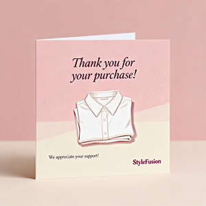 Carte de remerciement personnalisée de haute qualité pour marque de vêtements - Product Image 1