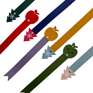 Marcapáginas Navideño para Regalo de Profesoras Lectoras, Bonito Marcapáginas con Forma de Árbol de Navidad, Regalos para Mujeres, Marcapáginas de Cuero con Forma de Manzana Roja - Product Image 1