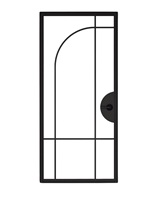 Diseño de rejillas de hierro de arco francés Puertas de vidrio simples o dobles con marco