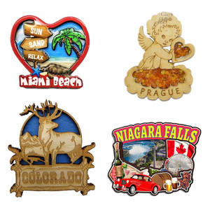 Tùy Chỉnh Đất Nước Địa Điểm 3D MDF Gỗ Nhựa Thủ Công Mỹ Nghệ 2 3 Lớp Laser Cắt Ván Ép Elk Owl Bản Đồ Bằng Gỗ Tủ Lạnh Nam Châm Với Hổ Phách - Product Image 1