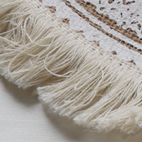 Napperon de Table rond en lin tissé, en Jute, décoratif de style nordique, pour Table, assiettes à manger, tapis de Table