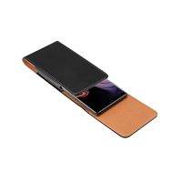 4.7 à 6.9 ''pochette de téléphone universelle étui en cuir uni vertical étui ceinture Clip hommes couverture pour Iphone 16 pour Samsung / Xiaomi