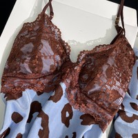 Nuevo camisón sexy estilo Pure Desire con estampado de leopardo y tirantes, cuello en V, para mujer, con espalda descubierta y encaje, ideal para el hogar.