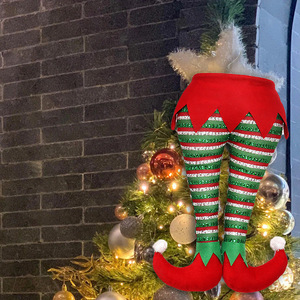 Navidad Santa Elf Legs Felpa Pies <span class=keywords><strong>de</strong></span> peluche con <span class=keywords><strong>zapatos</strong></span> pegados en la decoración del árbol <span class=keywords><strong>de</strong></span> Navidad Festival <span class=keywords><strong>de</strong></span> Navidad Suministros <span class=keywords><strong>de</strong></span> adorno para fiestas - Product Image 5