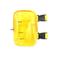 Nouveauté 2026 : Sac de Cuisse Transparent Bleu Grande Capacité avec Logo Personnalisé – Idéal pour le Carnaval et la Mode (Sac Banane)